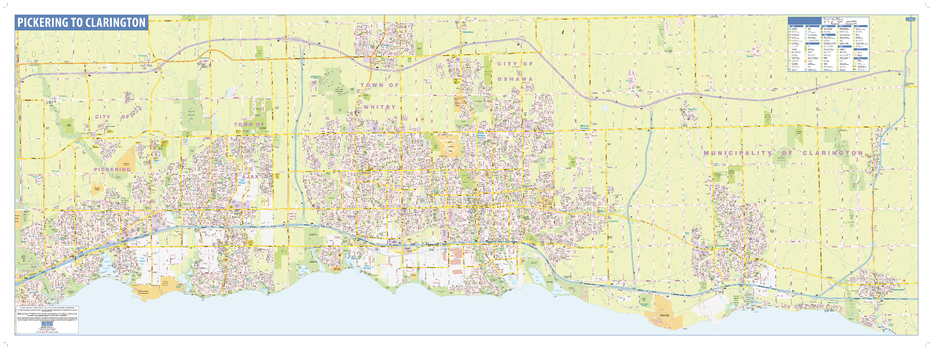Durham Wall Map - Street Detail