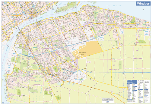 Windsor Wall Map - Street Detail