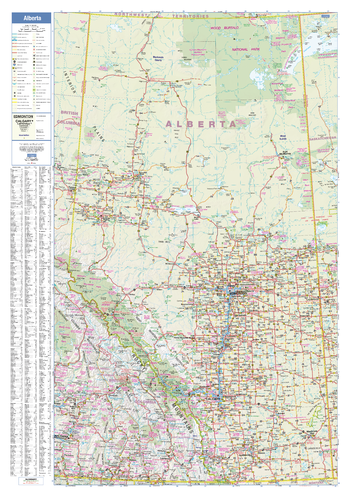 Alberta Wall Map