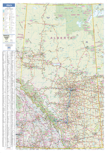 Alberta Wall Map - Large