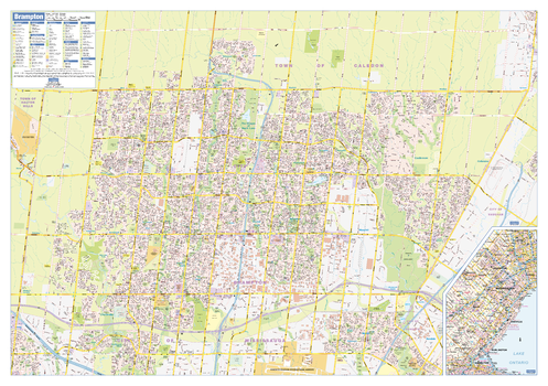 Brampton Wall Map - Street Detail