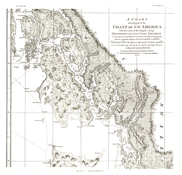 A Chart showing part of the Coast of NW America Side 1 - Published 1899