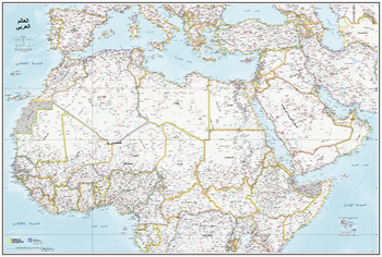 Arab World Map - in Arabic