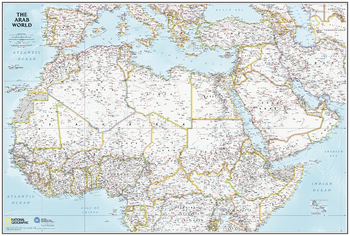 Arab World Map - in English