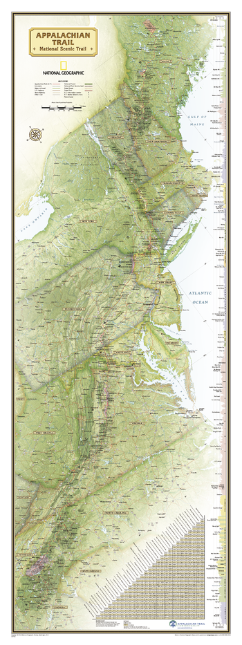 Appalachian Trail Wall Map