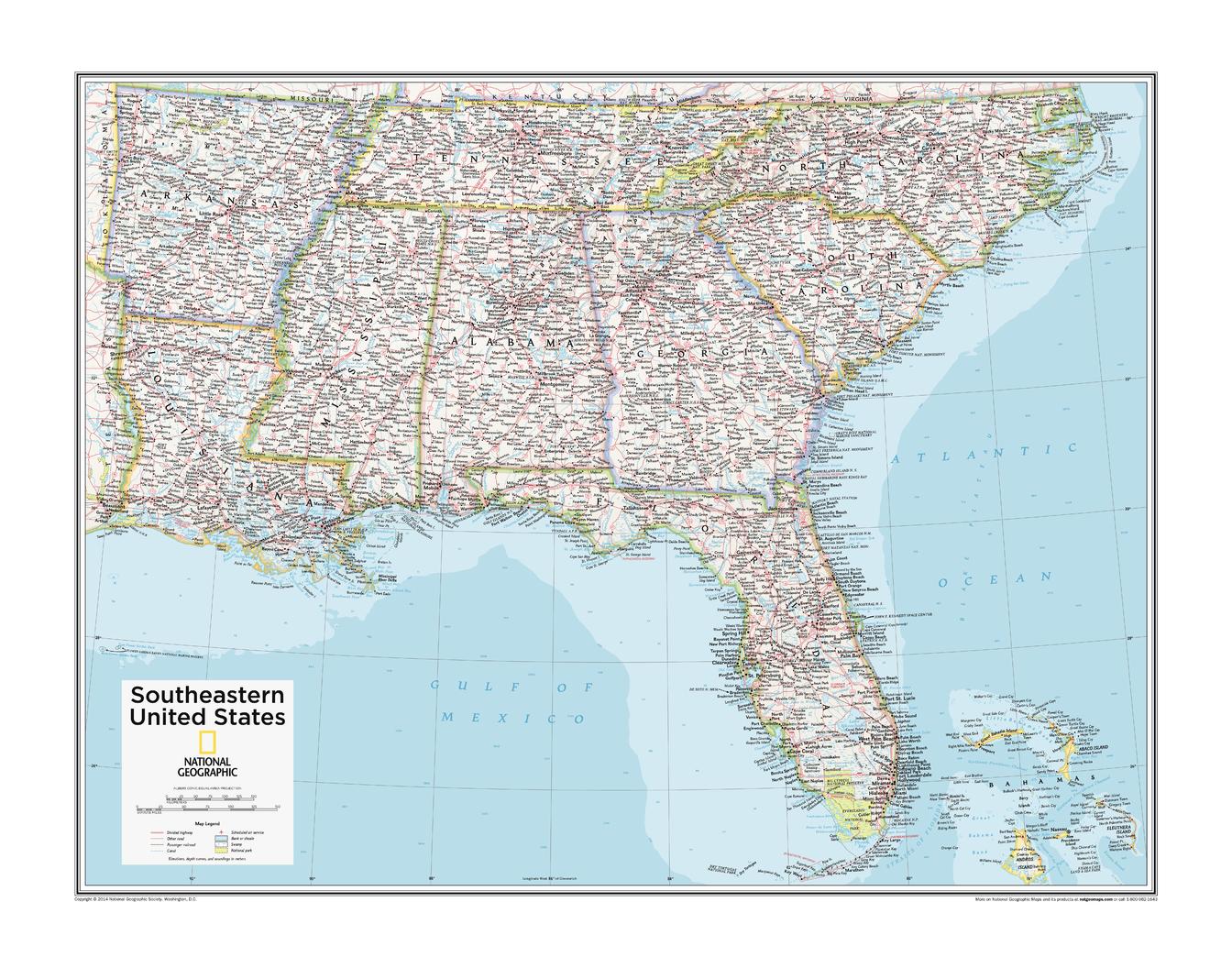 Map Of The Southeast Us Southeastern U.s. : Xyz Maps