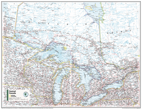 Central Canada - Atlas of the World, 11th Edition - Compact