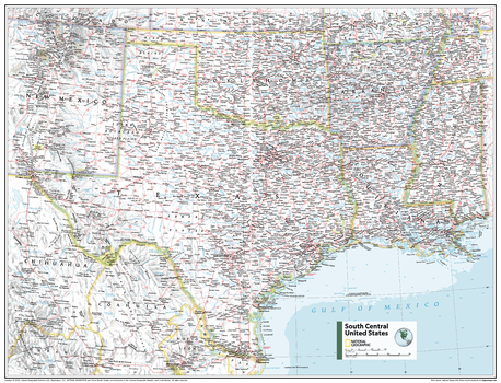 South Central U.S. - Atlas of the World, 11th Edition - Compact