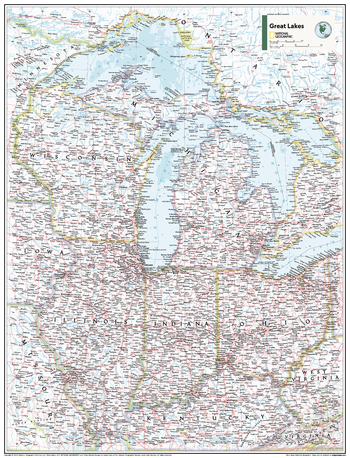 Great Lakes U.S. - Atlas of the World, 11th Edition - Compact