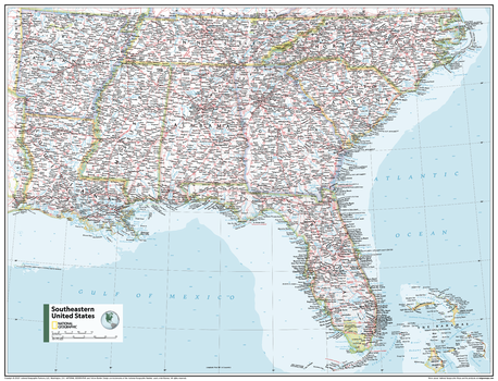 Southeastern U.S. - Atlas of the World, 11th Edition - Compact