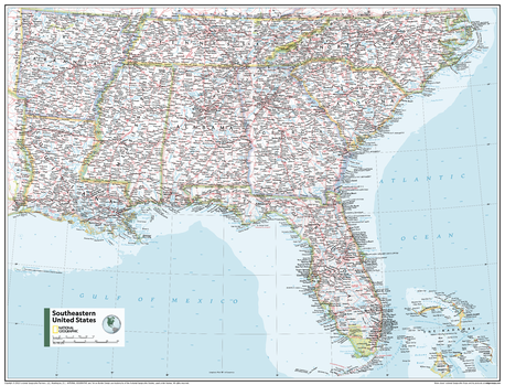 Southeastern U.S. - Atlas of the World, 11th Edition
