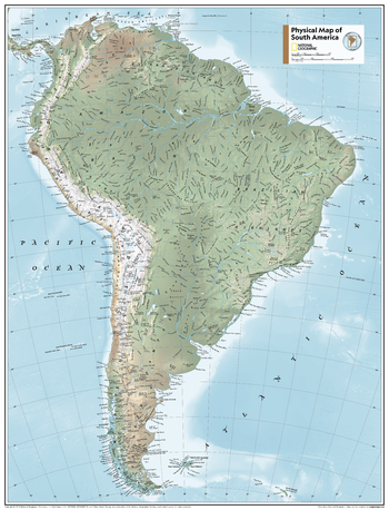 South America Physical - Atlas of the World, 11th Edition