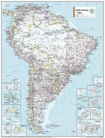 South America Political - Atlas of the World, 11th Edition - Compact