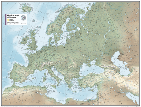 Europe Physical - Atlas of the World, 11th Edition