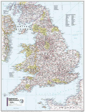 England and Wales (Cymru) - Atlas of the World, 11th Edition - Compact