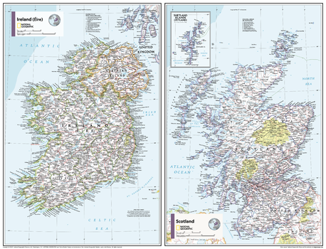 Ireland (Éire) and Scotland - Atlas of the World, 11th Edition - Compact