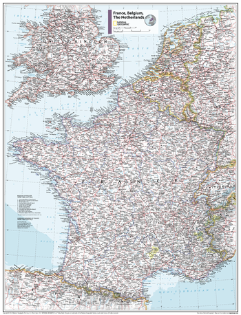 France, Belgium, the Netherlands - Atlas of the World, 11th Edition