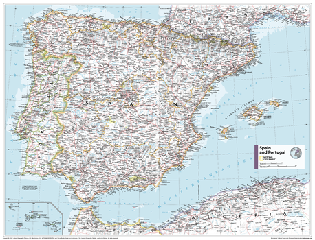 Spain and Portugal - Atlas of the World, 11th Edition - Compact
