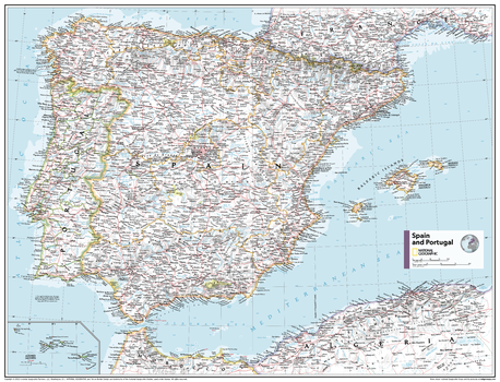 Spain and Portugal - Atlas of the World, 11th Edition
