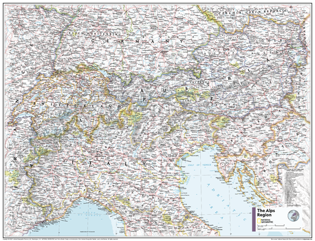 The Alps Region - Atlas of the World, 11th Edition - Compact