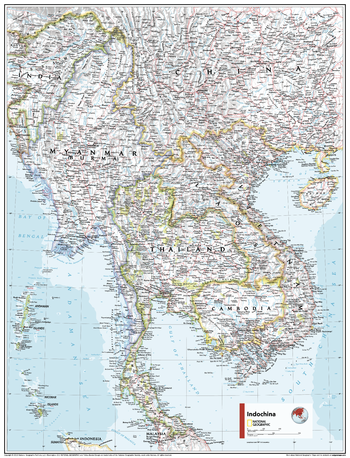 Indochina - Atlas of the World, 11th Edition - Compact