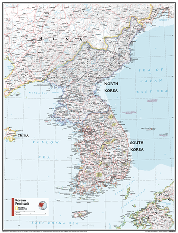 Korean Peninsula - Atlas of the World, 11th Edition - Compact