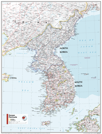 Korean Peninsula - Atlas of the World, 11th Edition