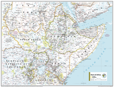 Horn of Africa - Atlas of the World, 11th Edition - Compact