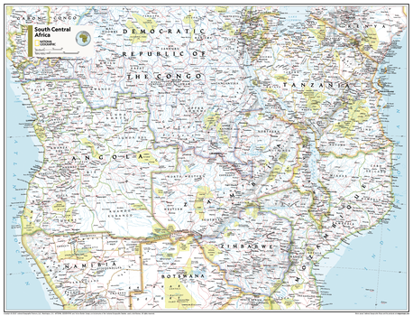 South Central Africa - Atlas of the World, 11th Edition - Compact