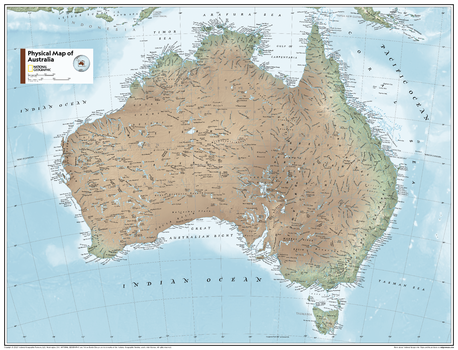 Australia Physical - Atlas of the World, 11th Edition - Compact