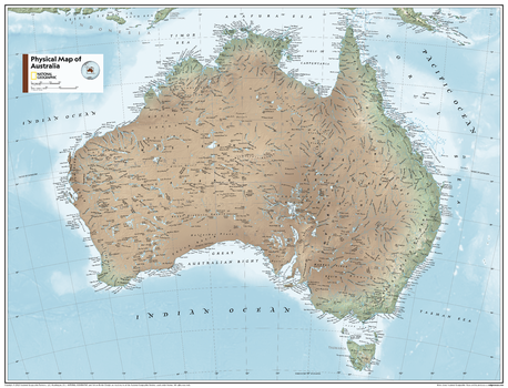 Australia Physical - Atlas of the World, 11th Edition