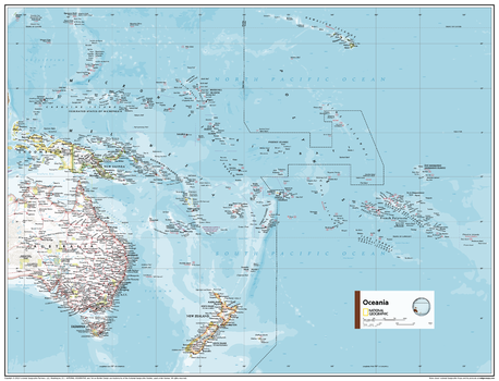 Oceania Political Map - Atlas of the World, 11th Edition