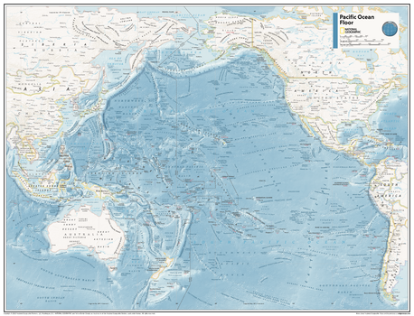 Pacific Ocean Floor - Atlas of the World, 11th Edition