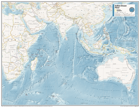 Indian Ocean Floor - Atlas of the World, 11th Edition