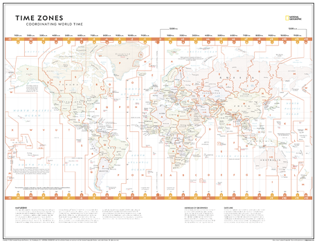 Time Zones: Coordinating World Time - Atlas of the World, 11th Edition