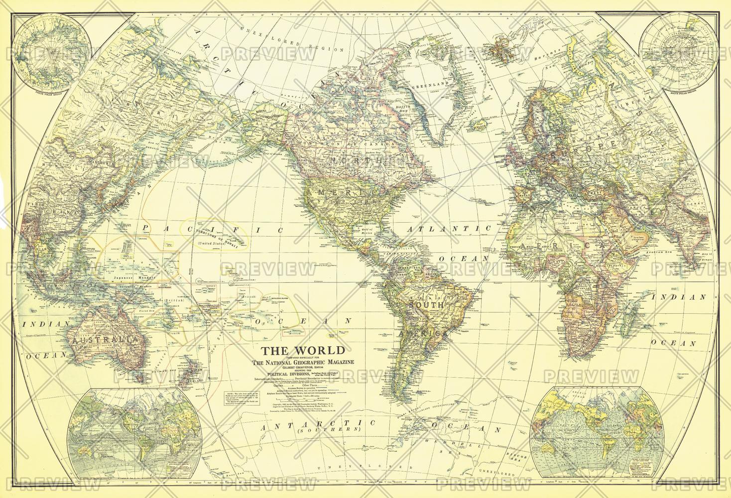 World - Published 1922 : XYZ Maps