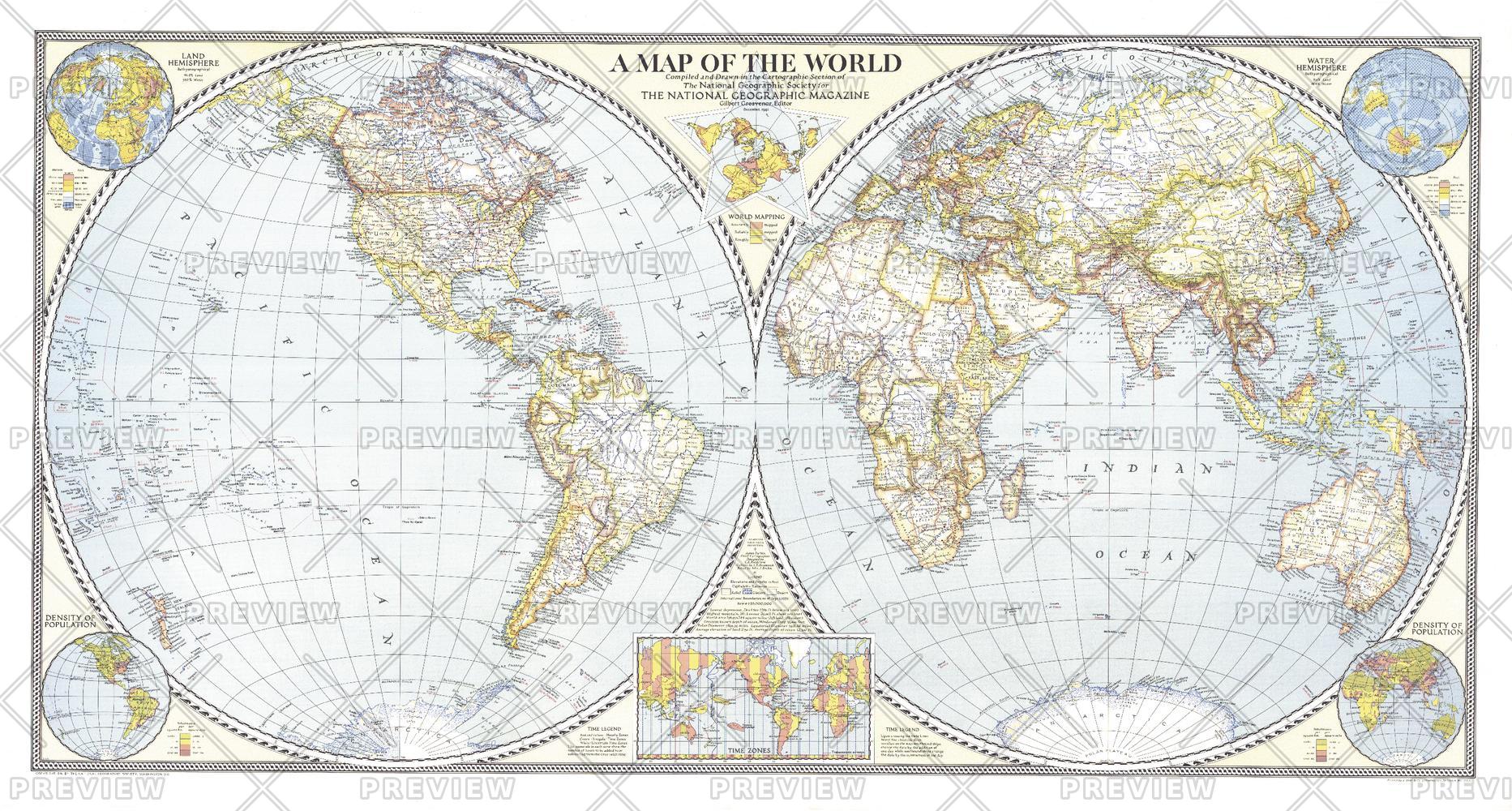 World Map - Published 1941 : XYZ Maps