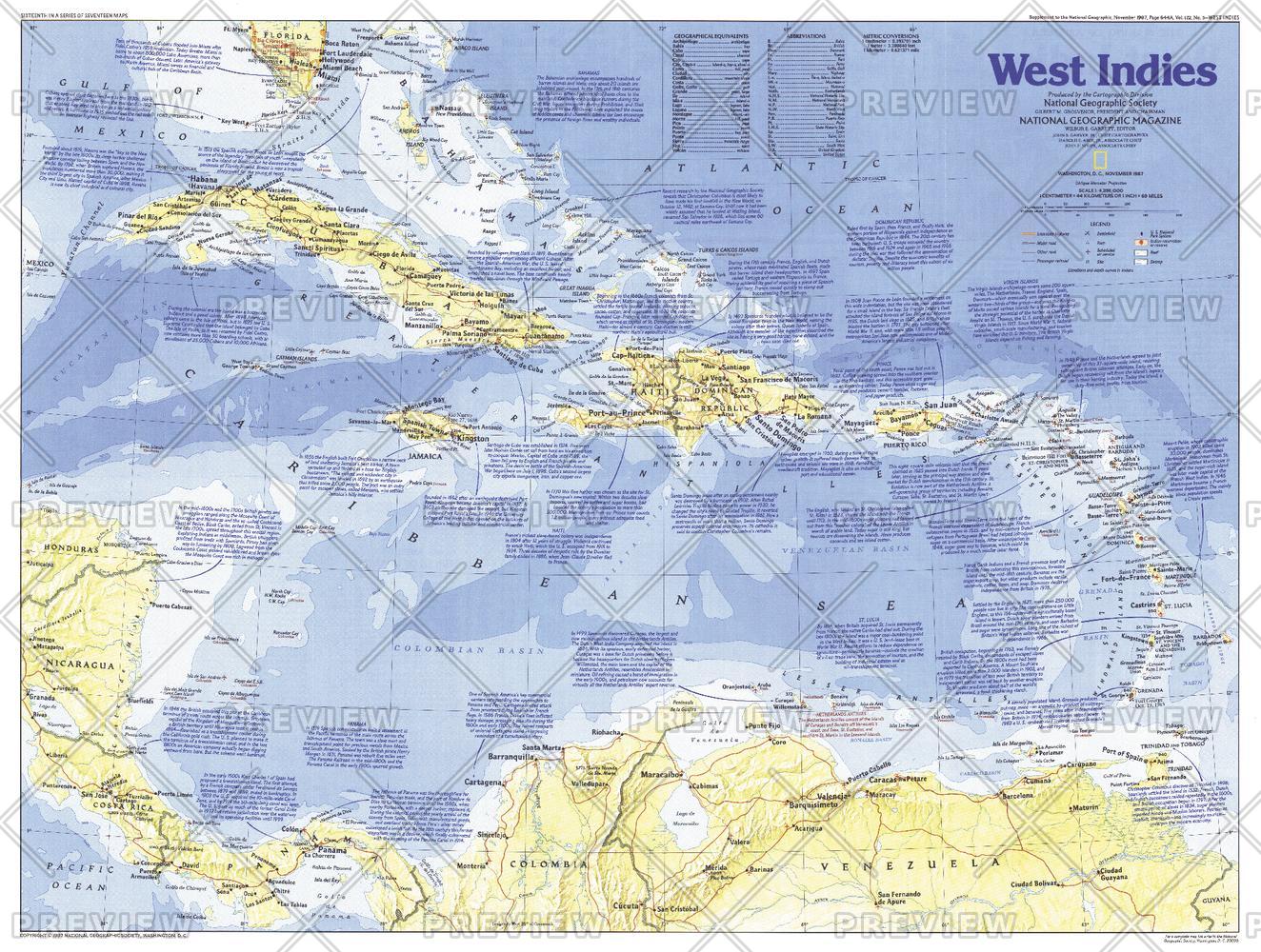 Making of America, West Indies - Published 1987 : XYZ Maps