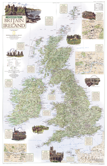 A Traveler's Map of Britain and Ireland - Published 2000