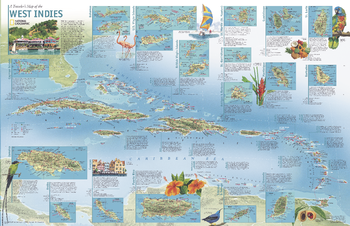 A Travelers' Map of the West Indies - Published 2003