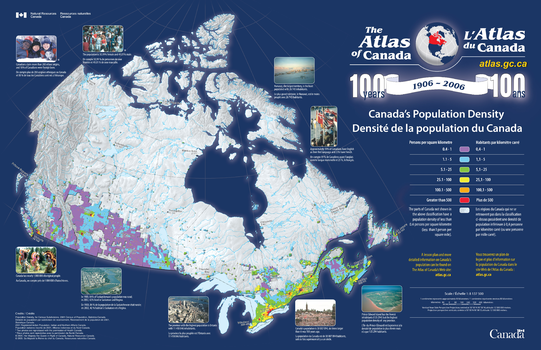 Canada's Population Density / Densité de la population du Canada