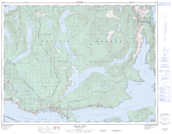 Haslam Lake - 92 F/16 - British Columbia