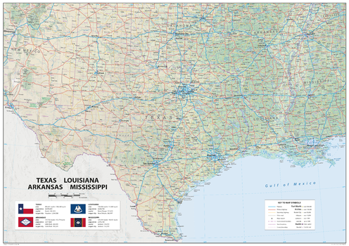 Texas Louisiana Arkansas Mississippi