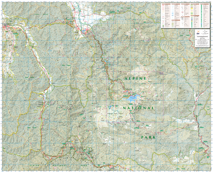 Bogong Alpine Area, Victoria Topographic Map