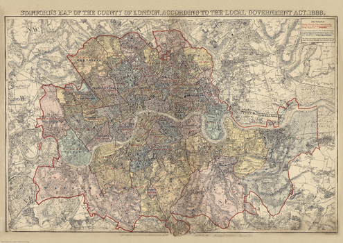 Stanford's Map of the County of London (1888)