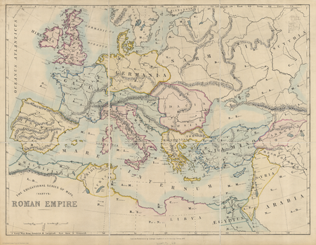 Stanford's Varty's Roman Empire Map (1879)