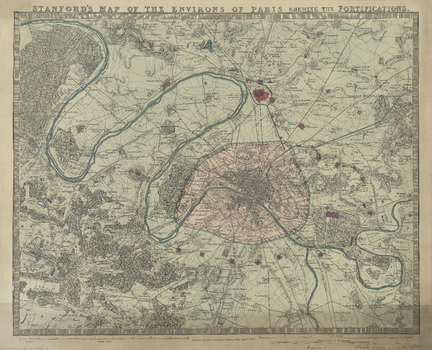 Stanford's Map of the Environs of Paris (1870)