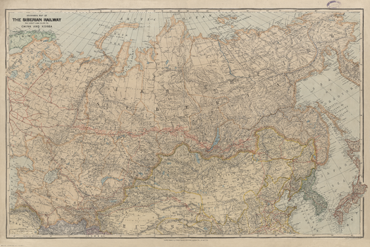 Stanford's Map of the Siberian Railway (1904)