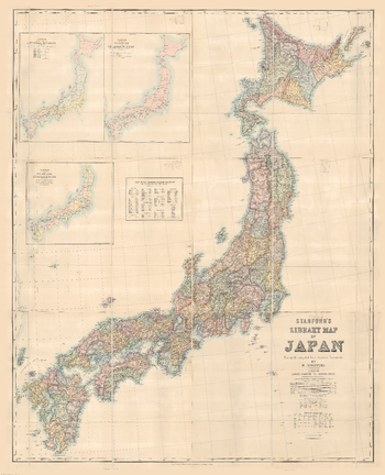 Stanford's Map of Japan (1879) - Resized to 2A0 width