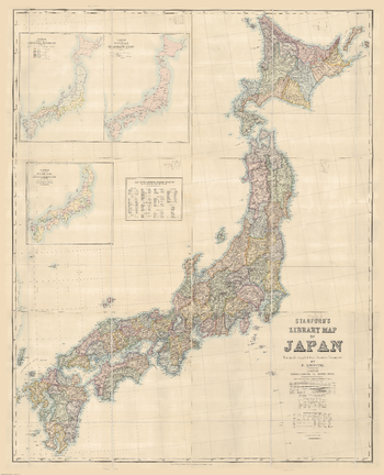 Stanford's Map of Japan (1879)